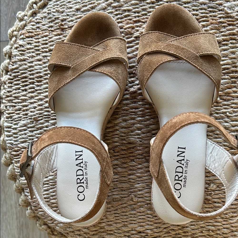 Cordani Suede Cork Wedges 37